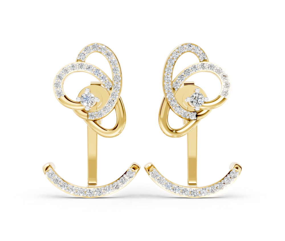Infinity Bloom Diamond Ear Tops