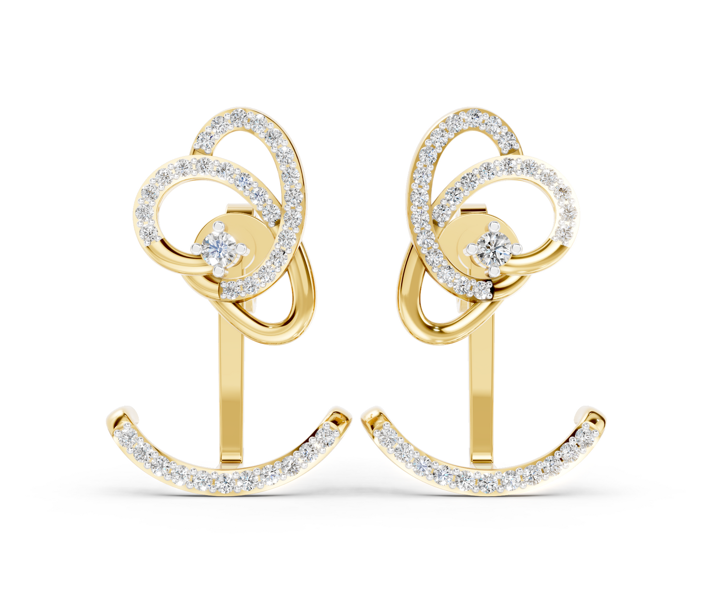 Infinity Bloom Diamond Ear Tops