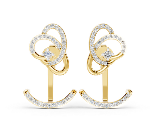 Infinity Bloom Diamond Ear Tops