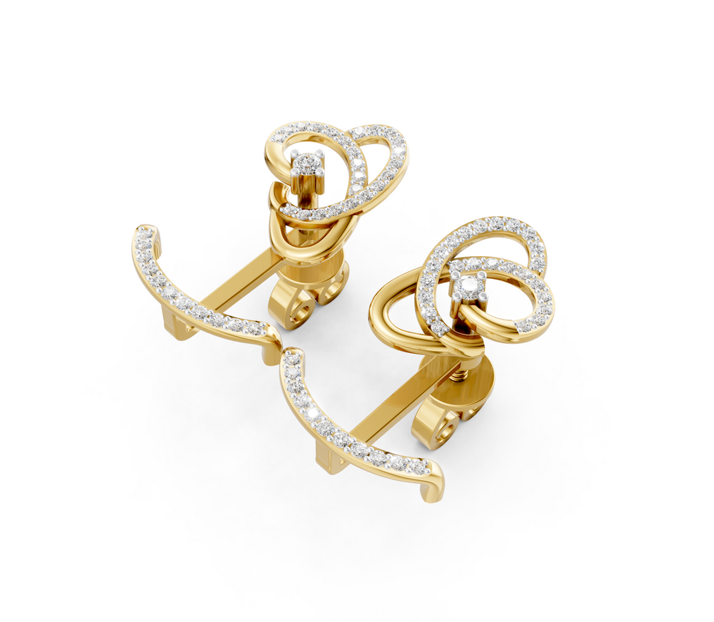 Infinity Bloom Diamond Ear Tops