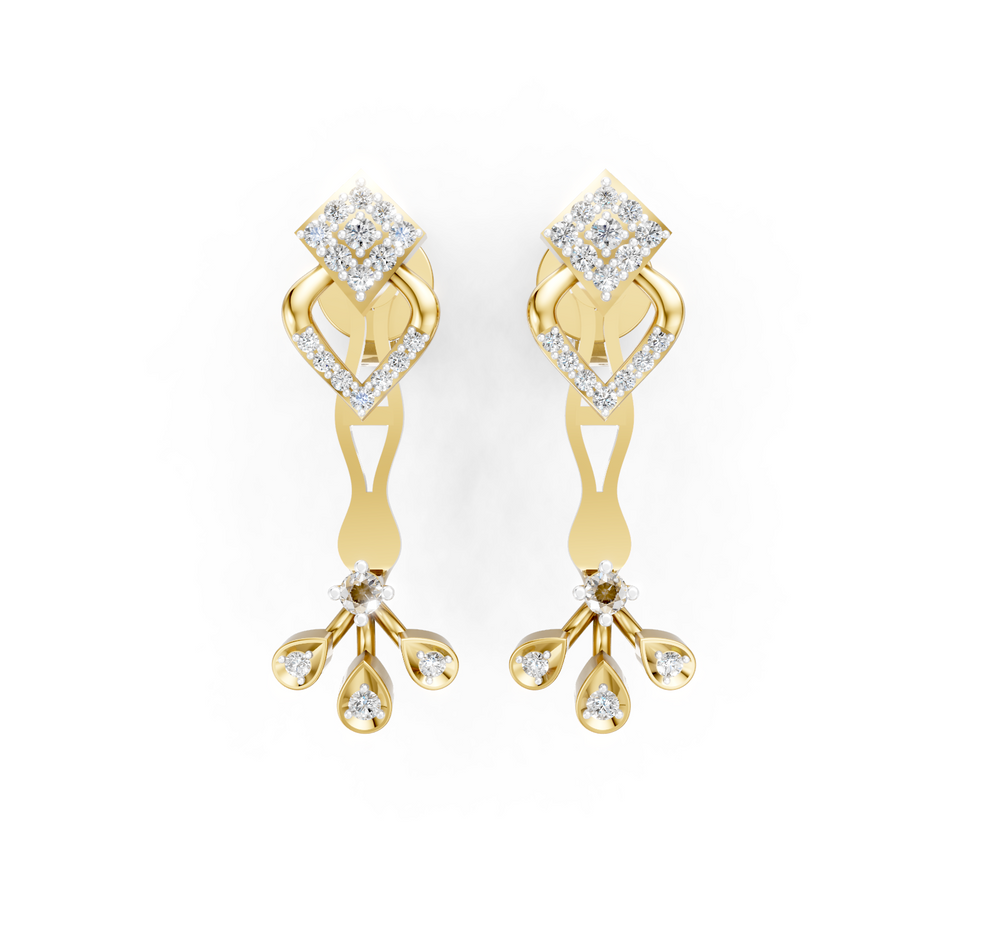 Royal Dewdrop Diamond Ear Tops