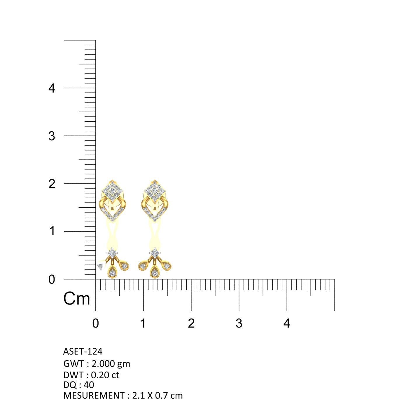 Royal Dewdrop Diamond Ear Tops