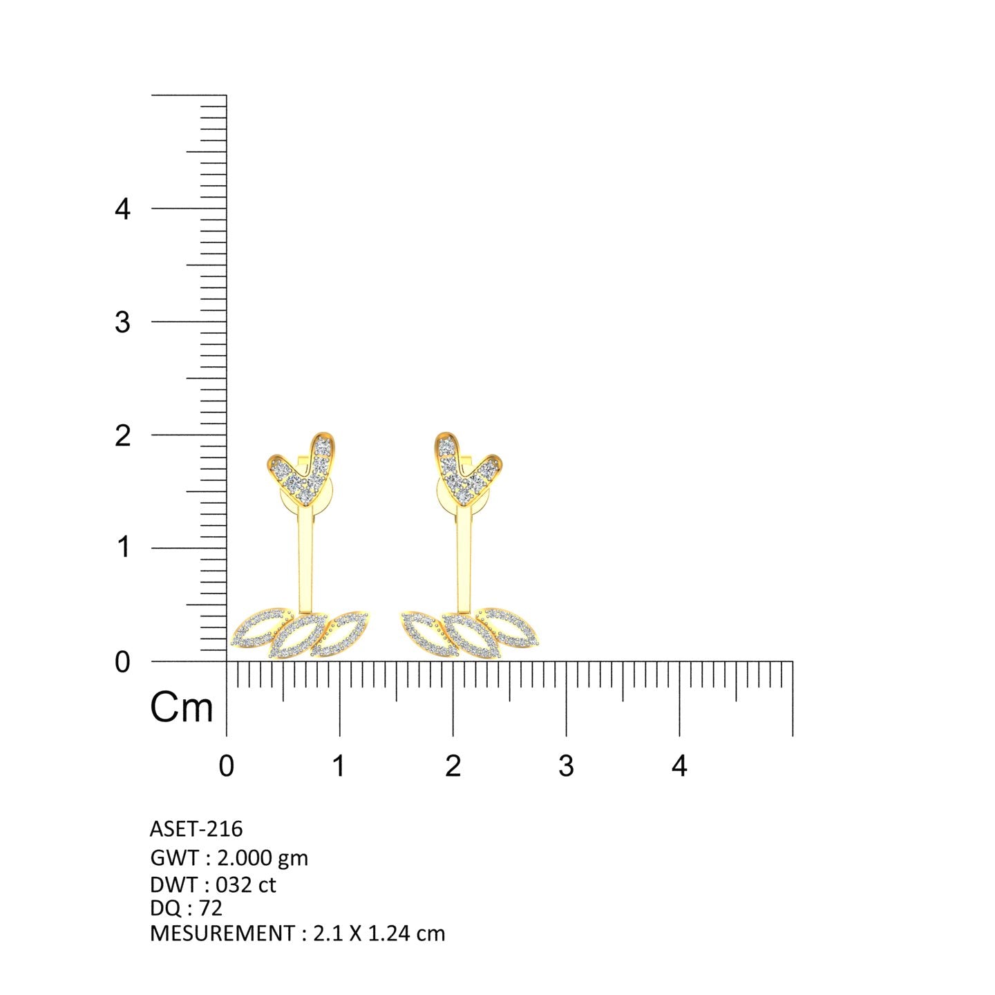 Nature's Embrace Diamond Ear Tops