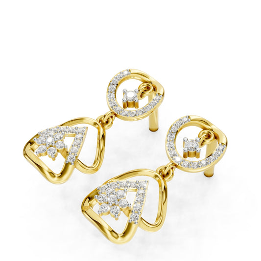 Celestial Bloom Diamond Drop Earring