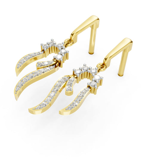 Cascade Bloom Diamond Drop Earring