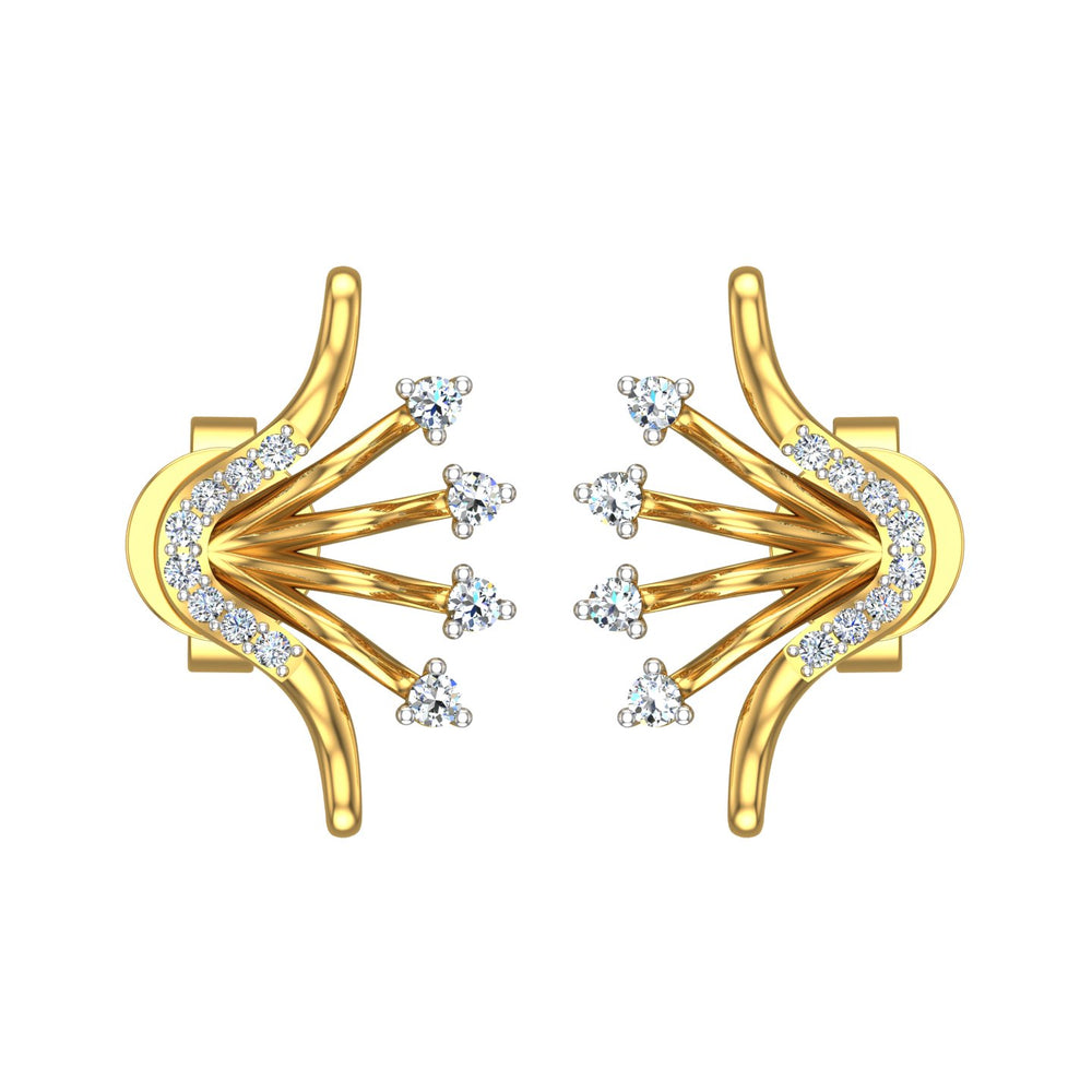 Celestial Bloom Diamond Ear Tops