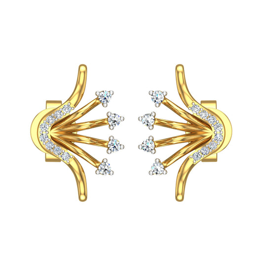 Celestial Bloom Diamond Ear Tops