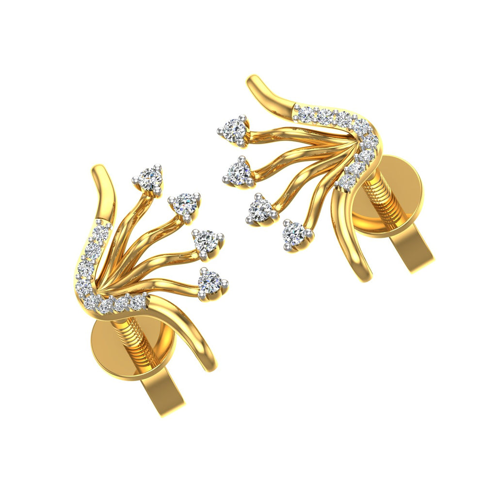 Celestial Bloom Diamond Ear Tops
