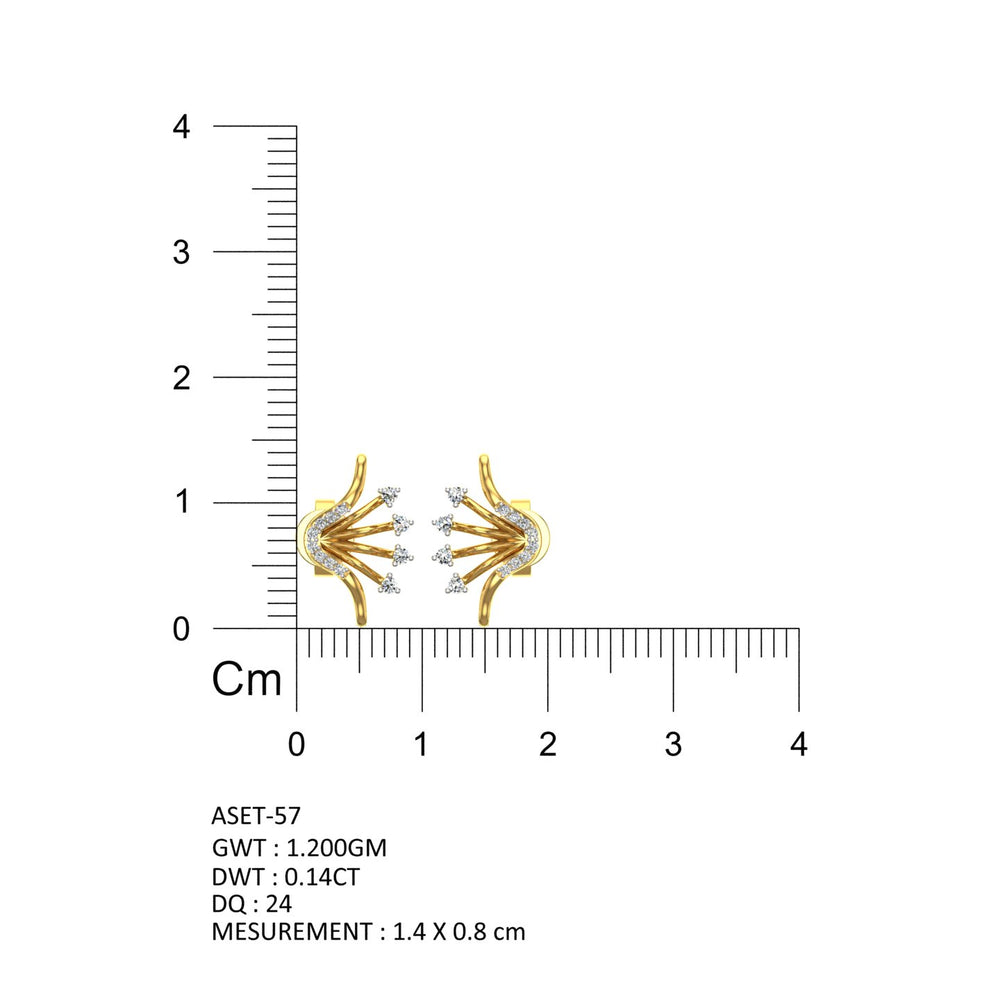 Celestial Bloom Diamond Ear Tops
