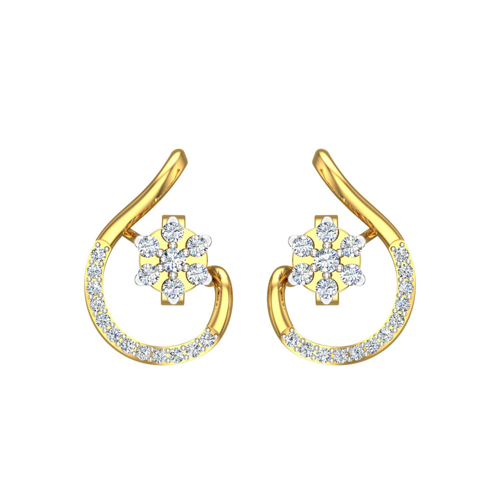 Celestial Bloom Spiral Ear Tops