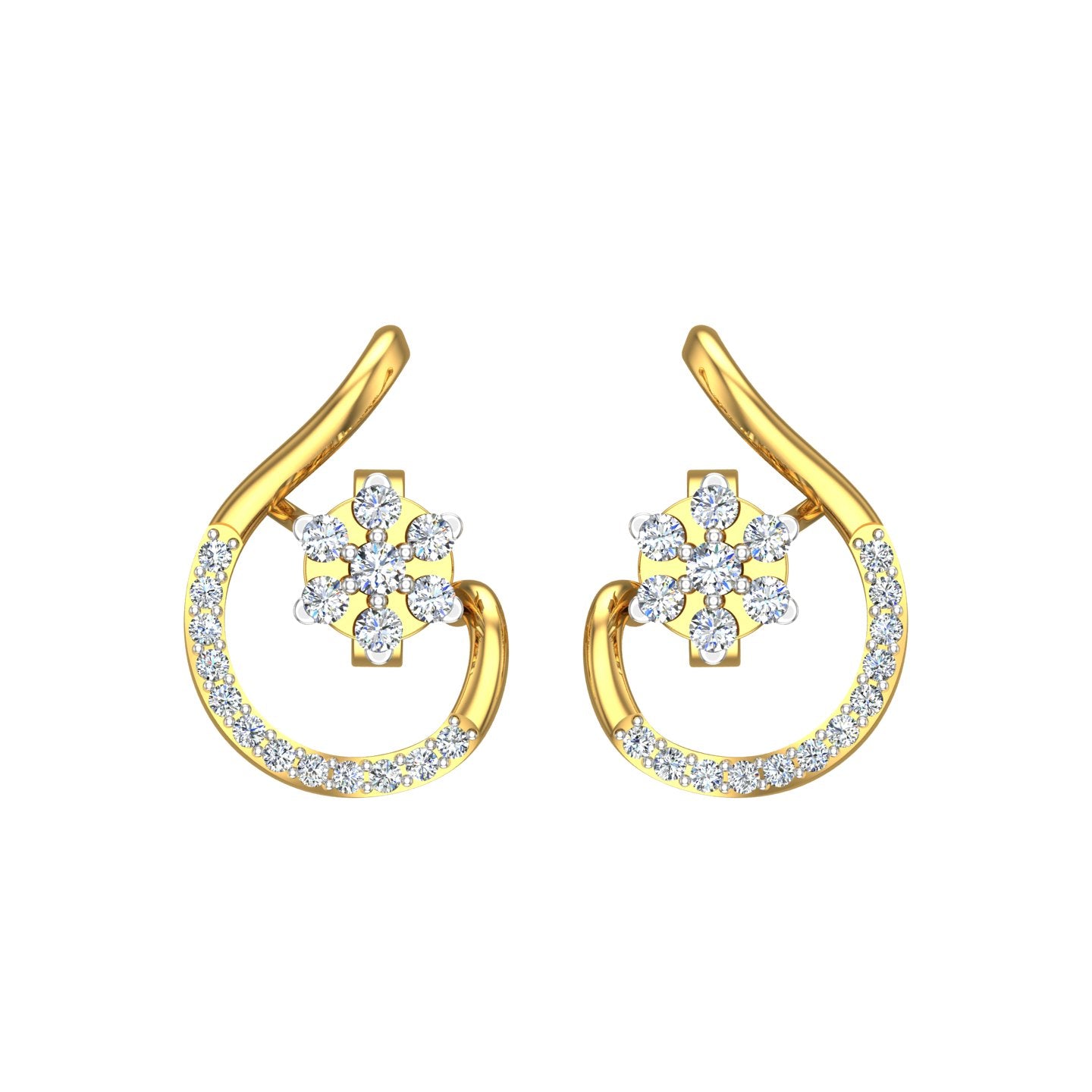 Celestial Bloom Spiral Ear Tops
