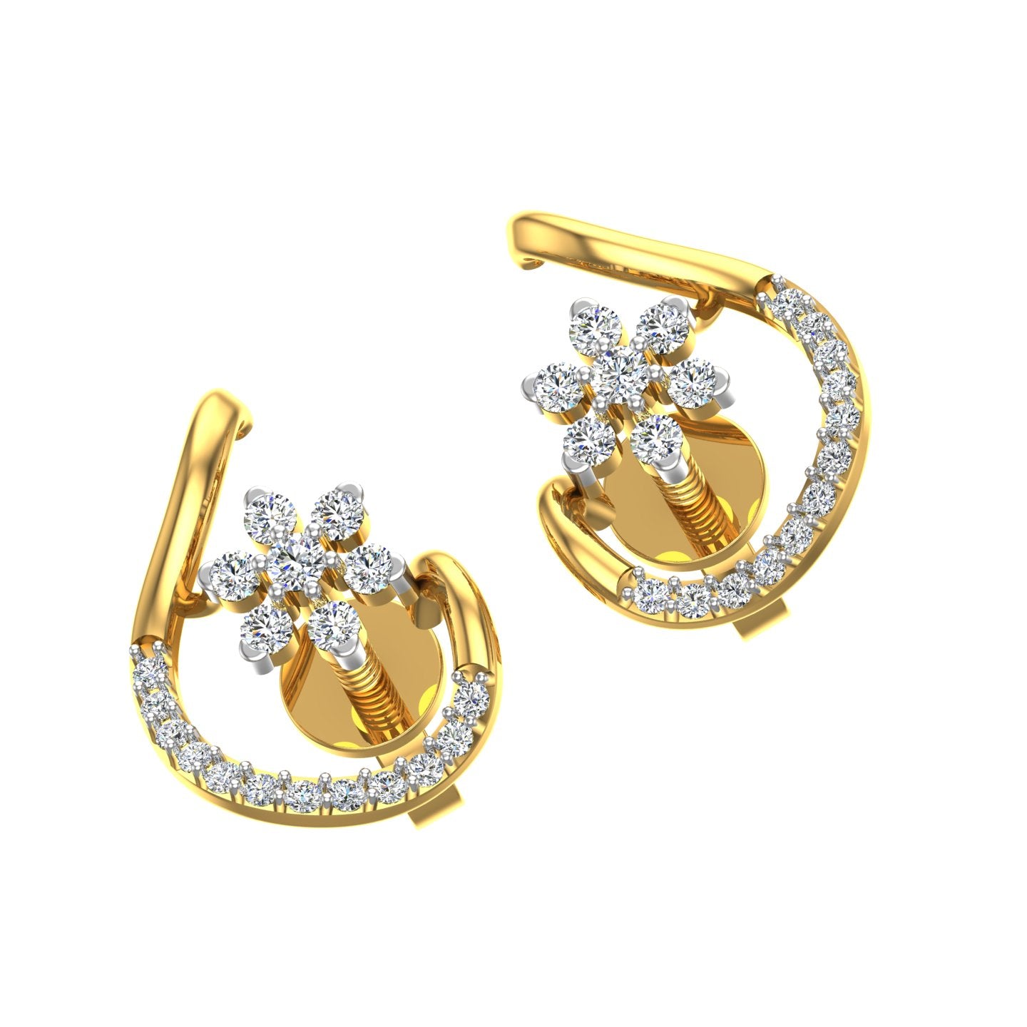 Celestial Bloom Spiral Ear Tops