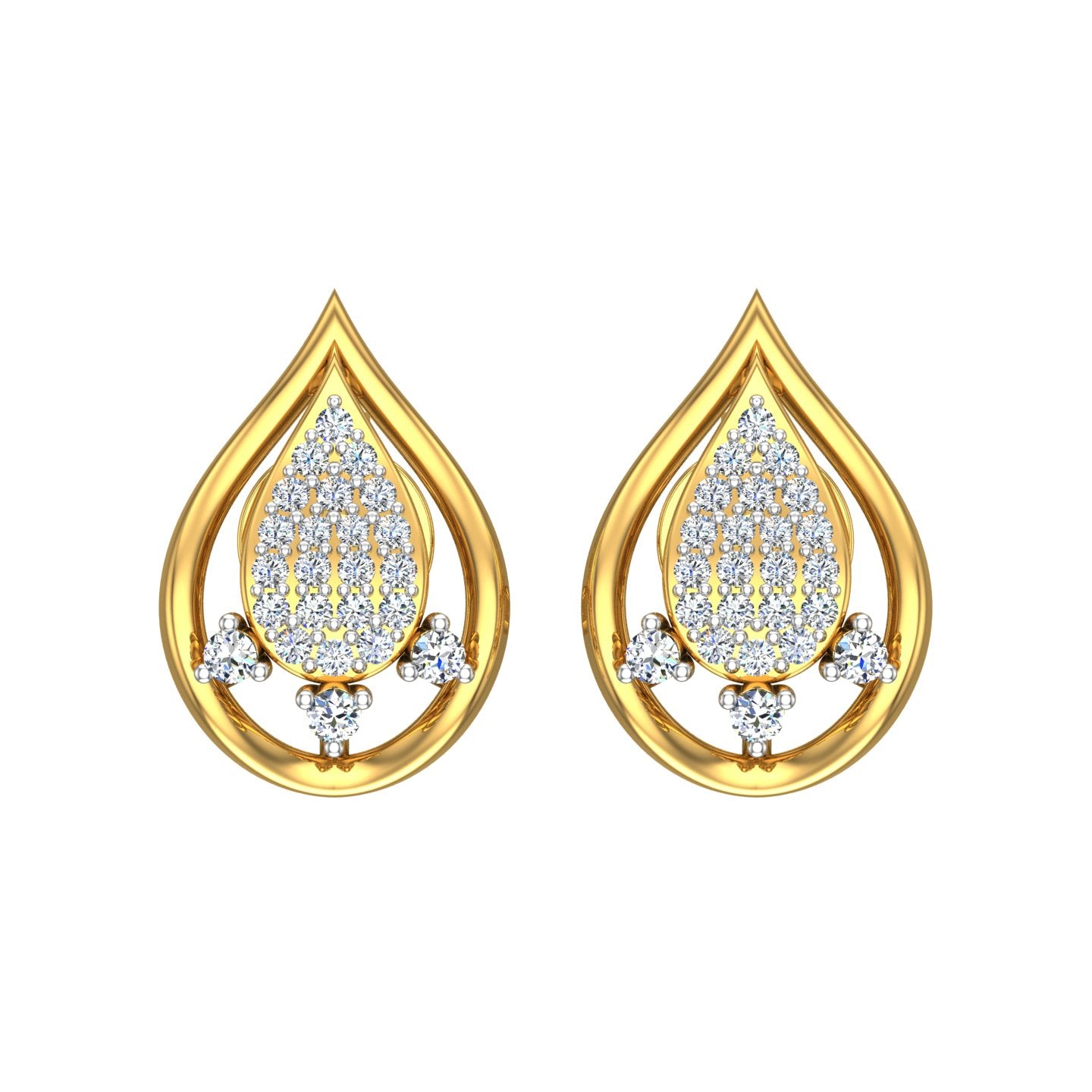 Royal Teardrop Diamond Ear Tops
