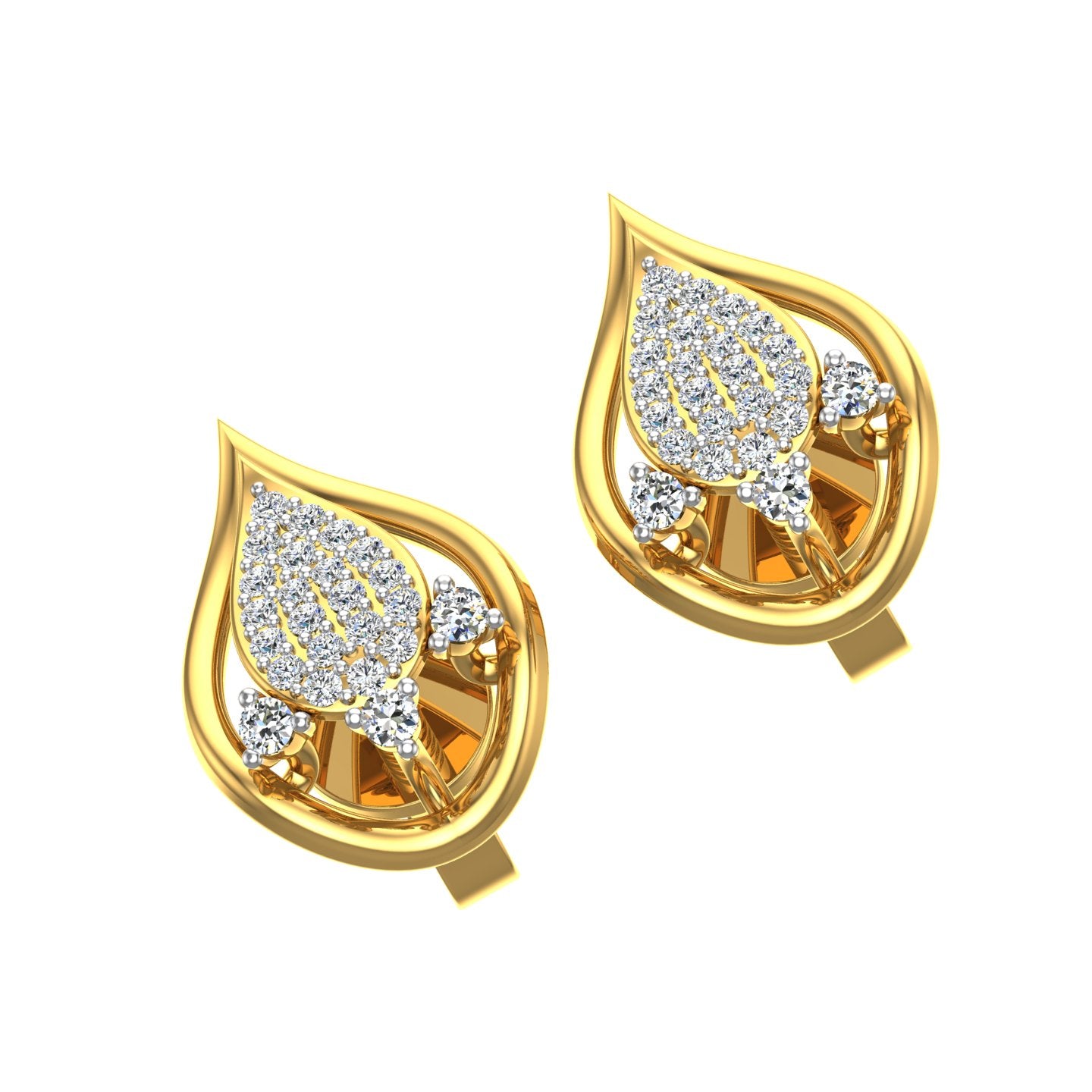 Royal Teardrop Diamond Ear Tops