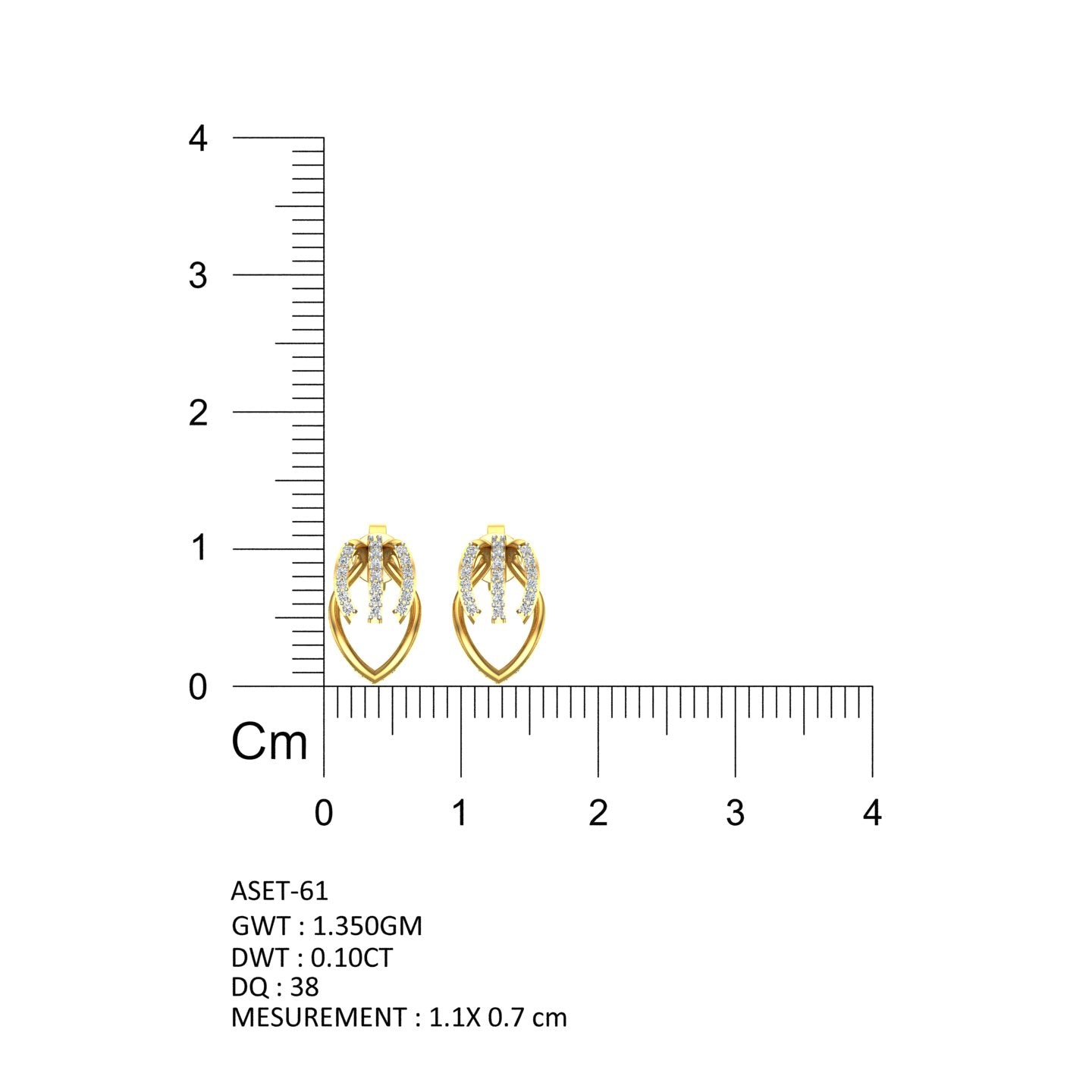 Imperial Loop Diamond Ear Tops