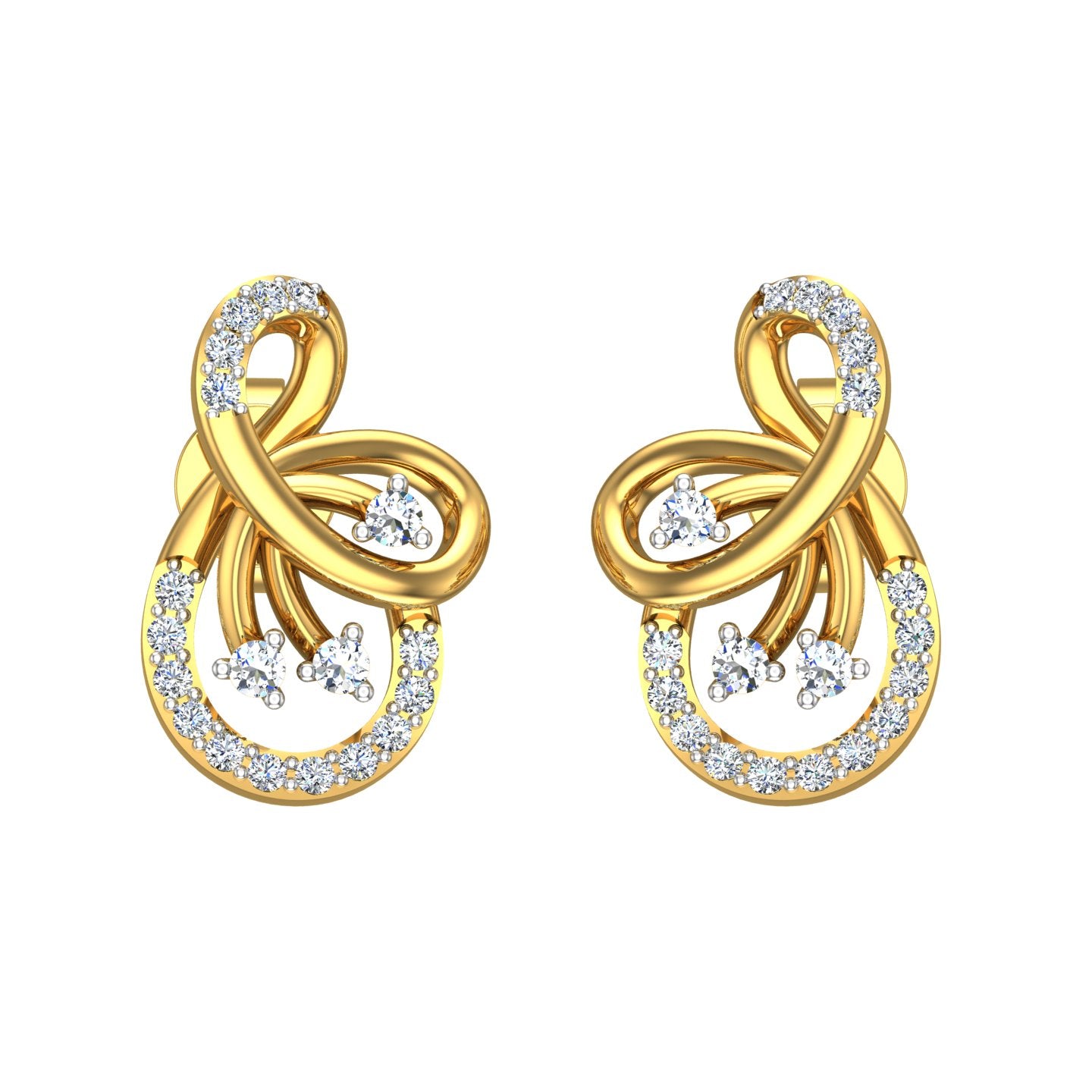Infinity Bloom Diamond Ear Tops