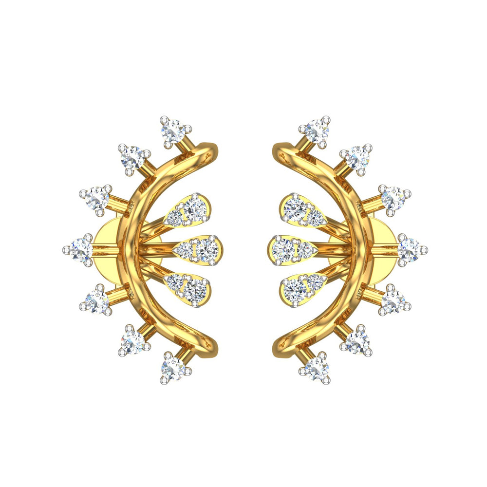 Sunflare Crown Diamond Ear Tops