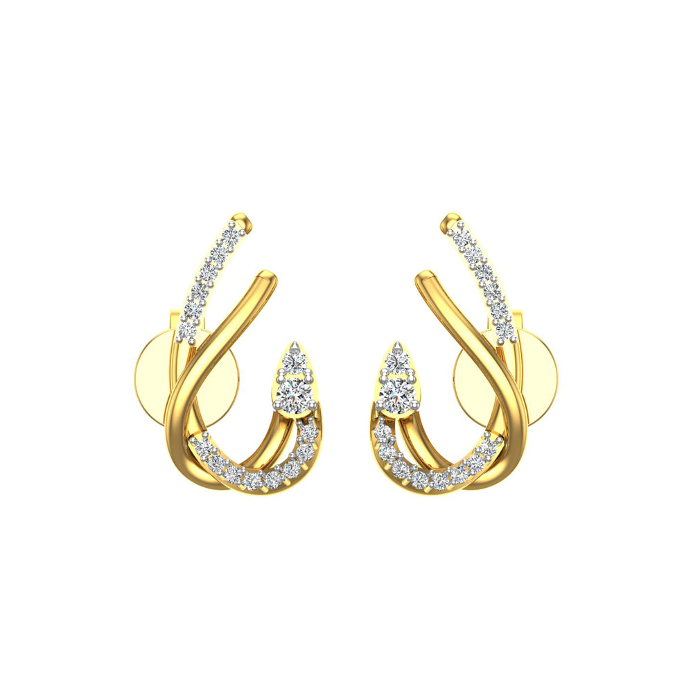 Infinity Curve Diamond Ear Tops