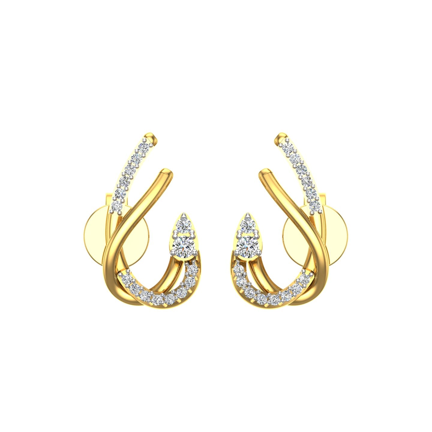 Infinity Curve Diamond Ear Tops