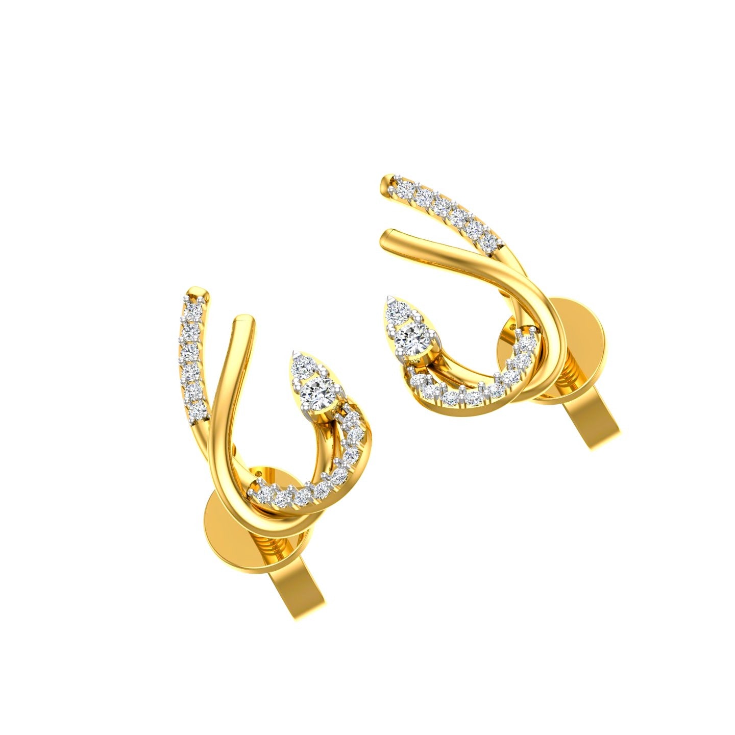 Infinity Curve Diamond Ear Tops