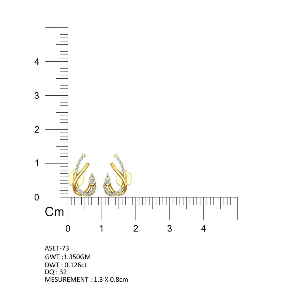 Infinity Curve Diamond Ear Tops