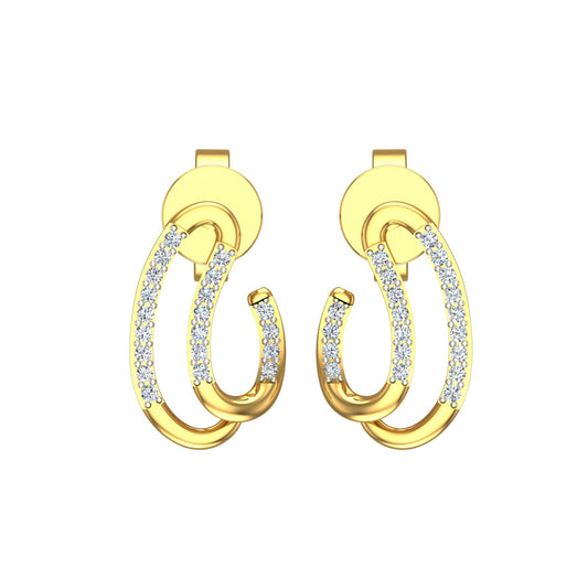 Dual Loop Diamond Hoop Tops
