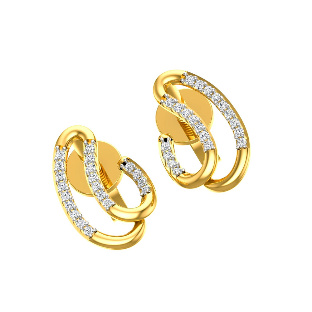 Dual Loop Diamond Hoop Tops