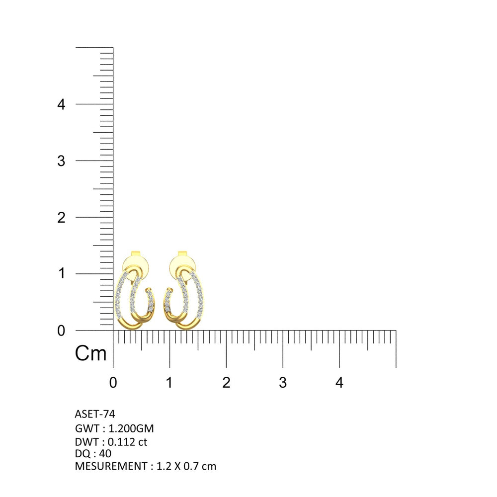 Dual Loop Diamond Hoop Tops