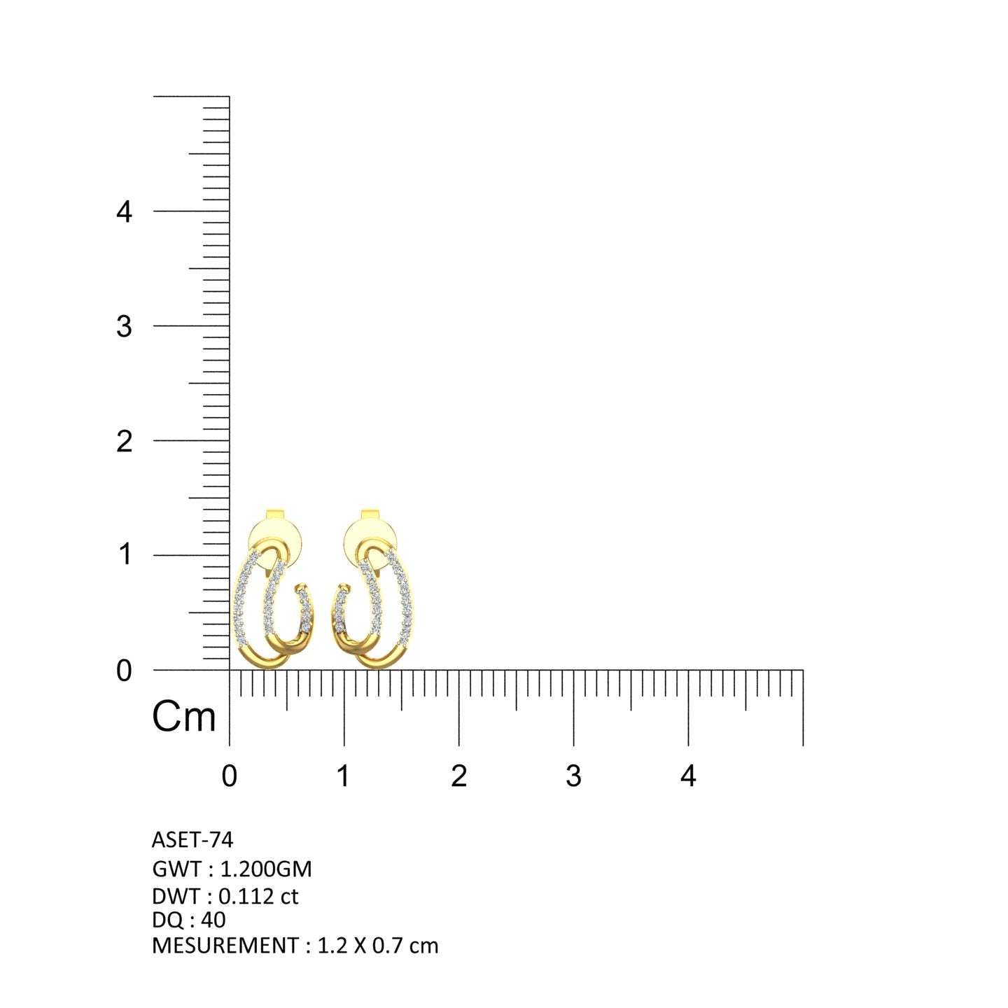 Dual Loop Diamond Hoop Tops