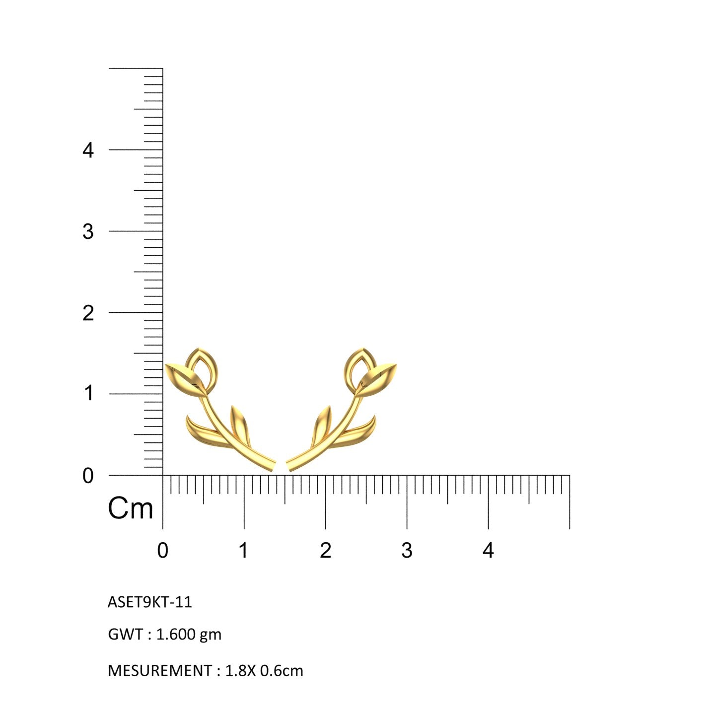 Golden Tulip Vine Earrings