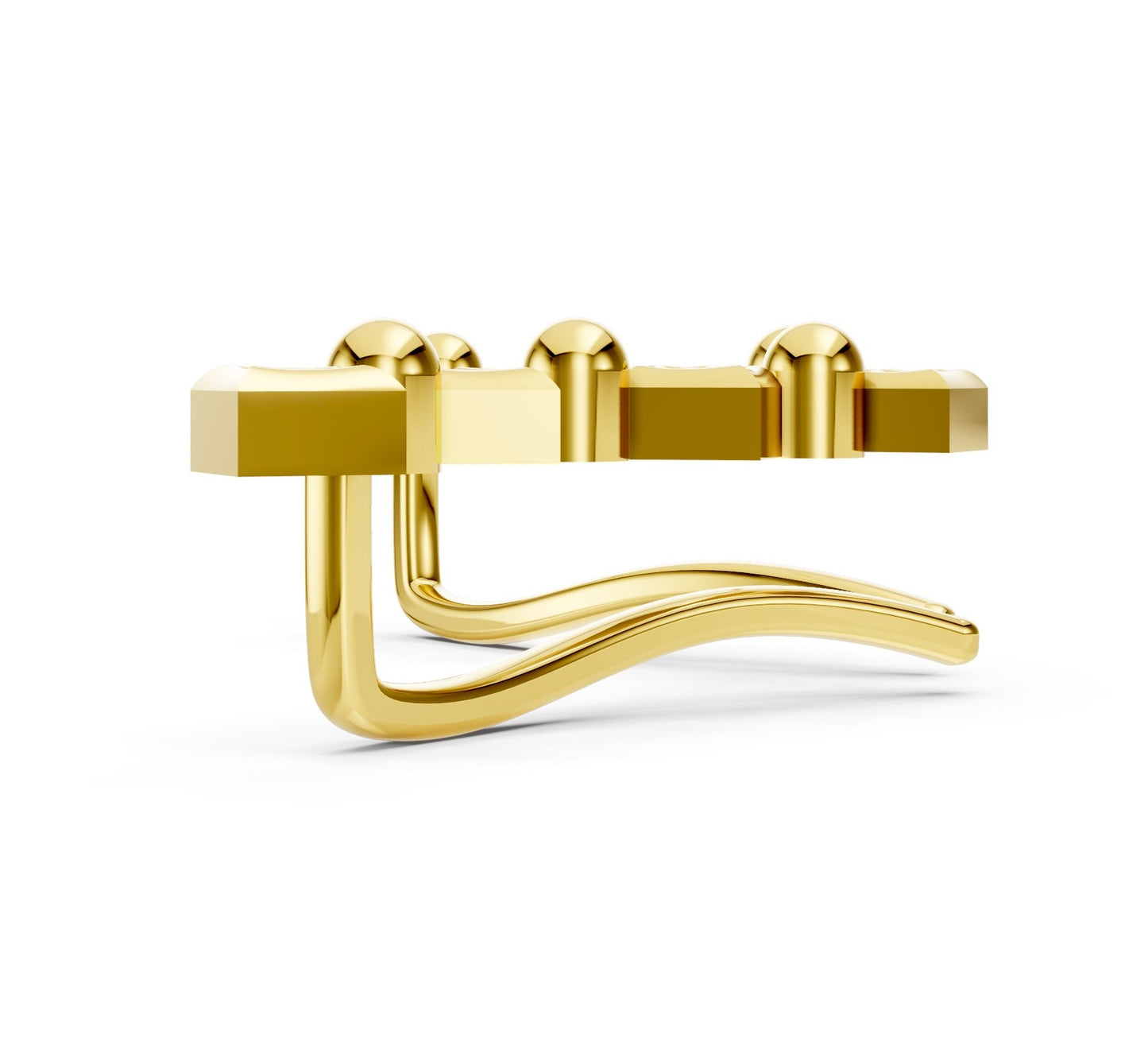 Golden Cube Cascade Earrings