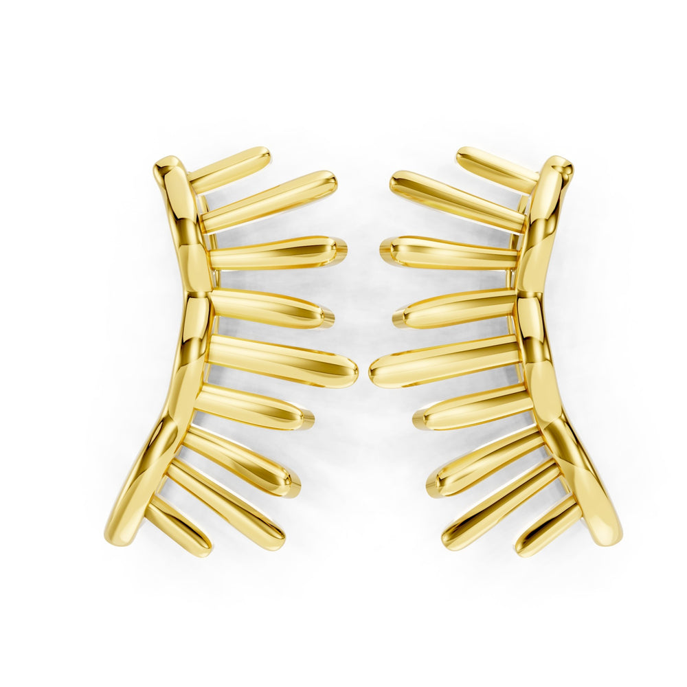 Aurora Fern Gold Earrings