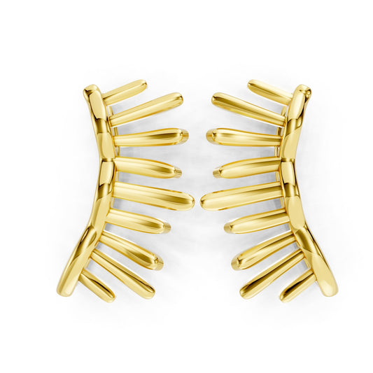Aurora Fern Gold Earrings