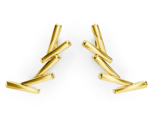 Golden Harmony Bar Earrings