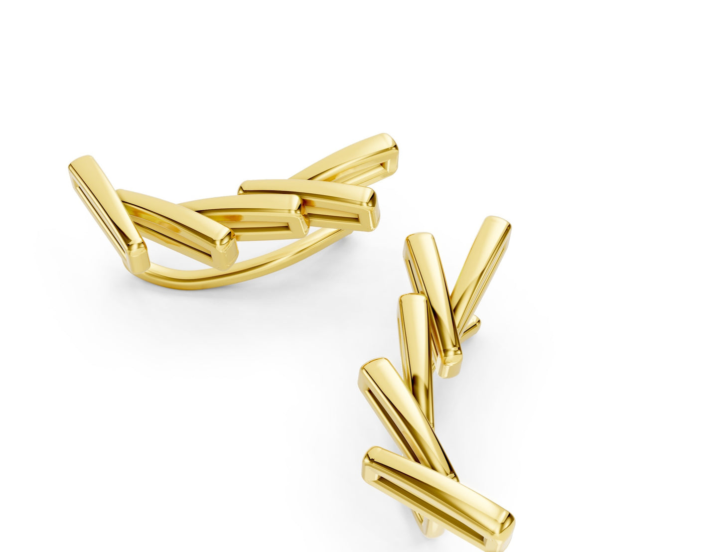 Golden Harmony Bar Earrings