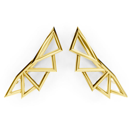 TriAura Geometric Earrings