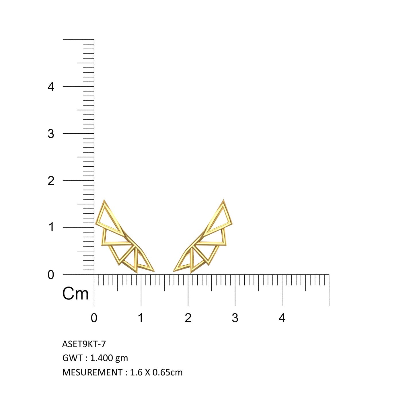 TriAura Geometric Earrings