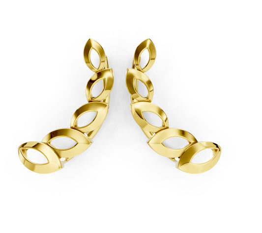 Golden Olive Vine Earrings