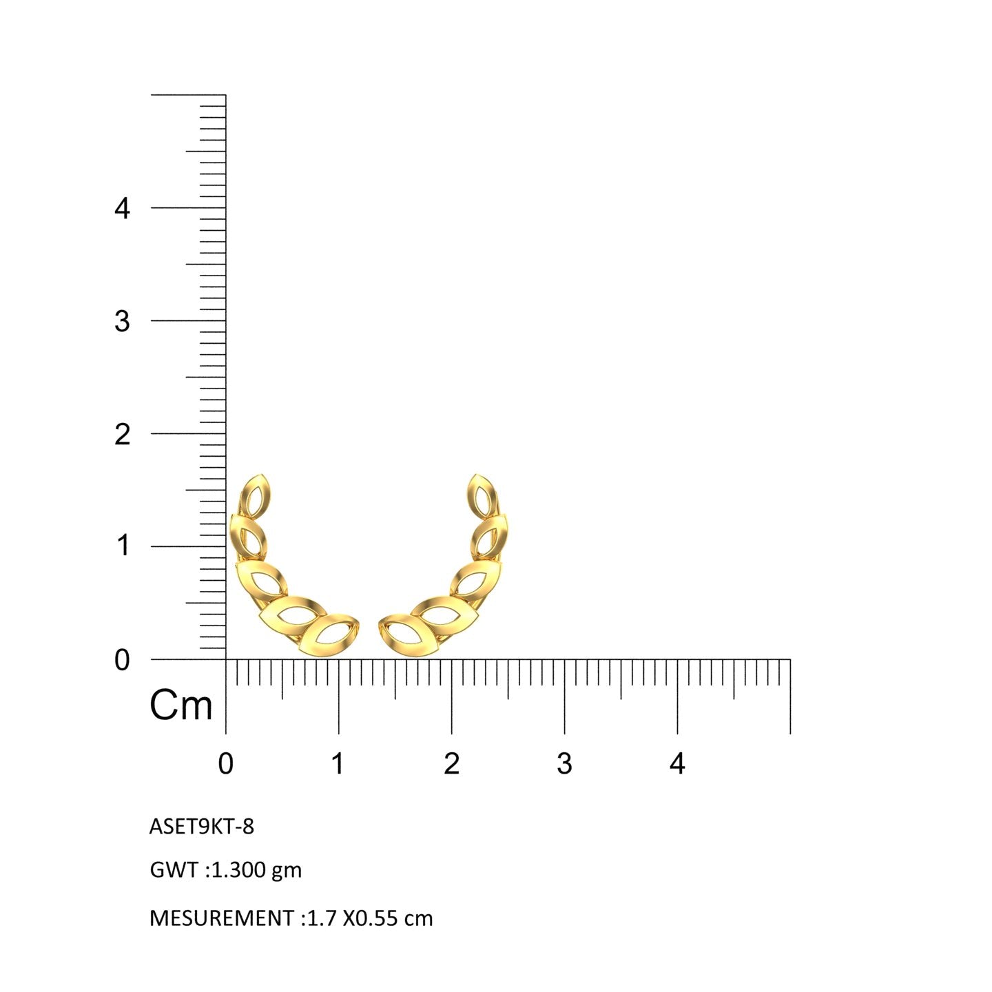 Golden Olive Vine Earrings