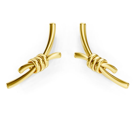 Golden Unity Knot Earrings