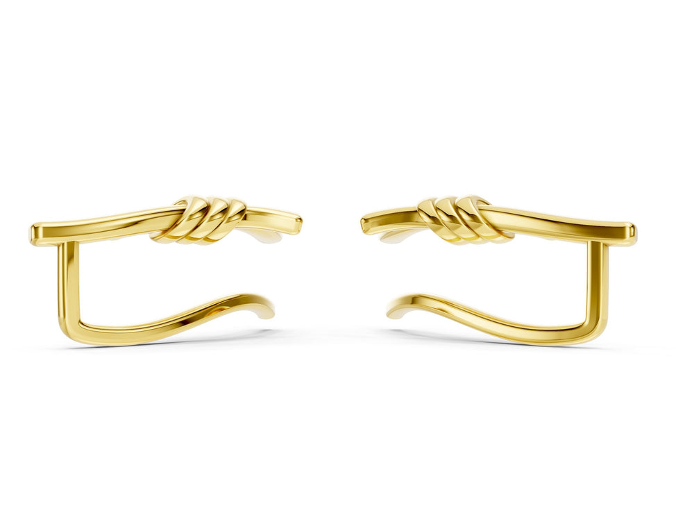 Golden Unity Knot Earrings