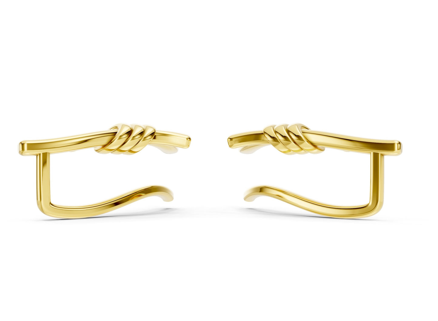 Golden Unity Knot Earrings