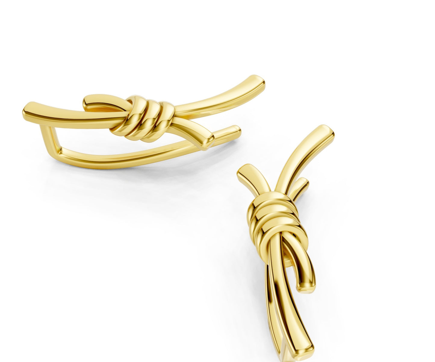 Golden Unity Knot Earrings
