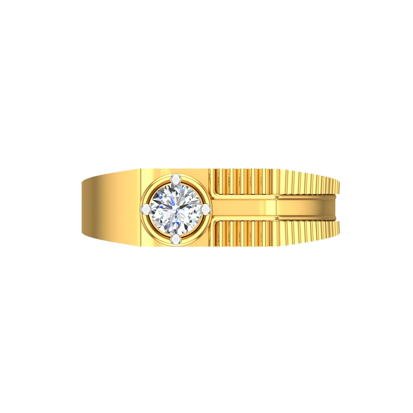 Croc Solitaire Men's Ring