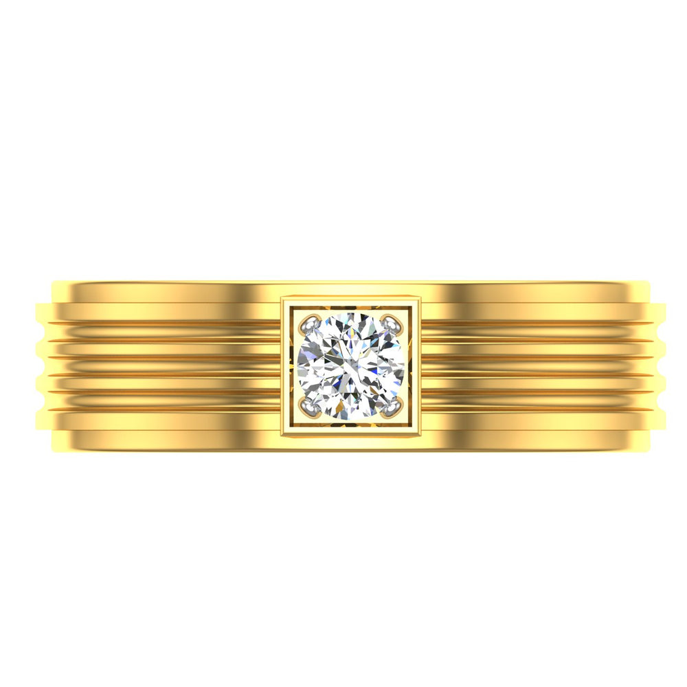 Men's diamond solitaire ring