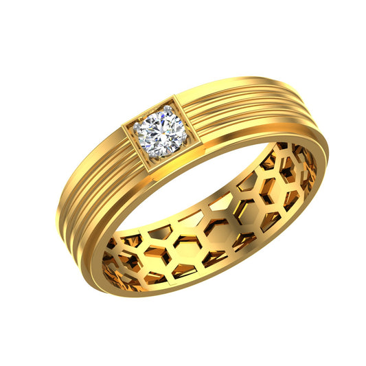 Men's diamond solitaire ring