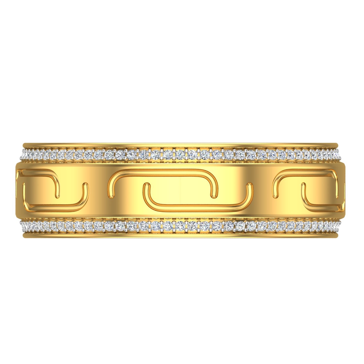 Imperial Stencil Curve Ring