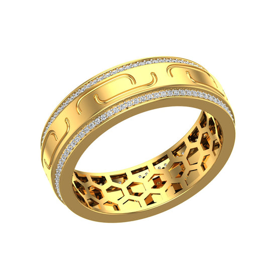 Imperial Stencil Curve Ring