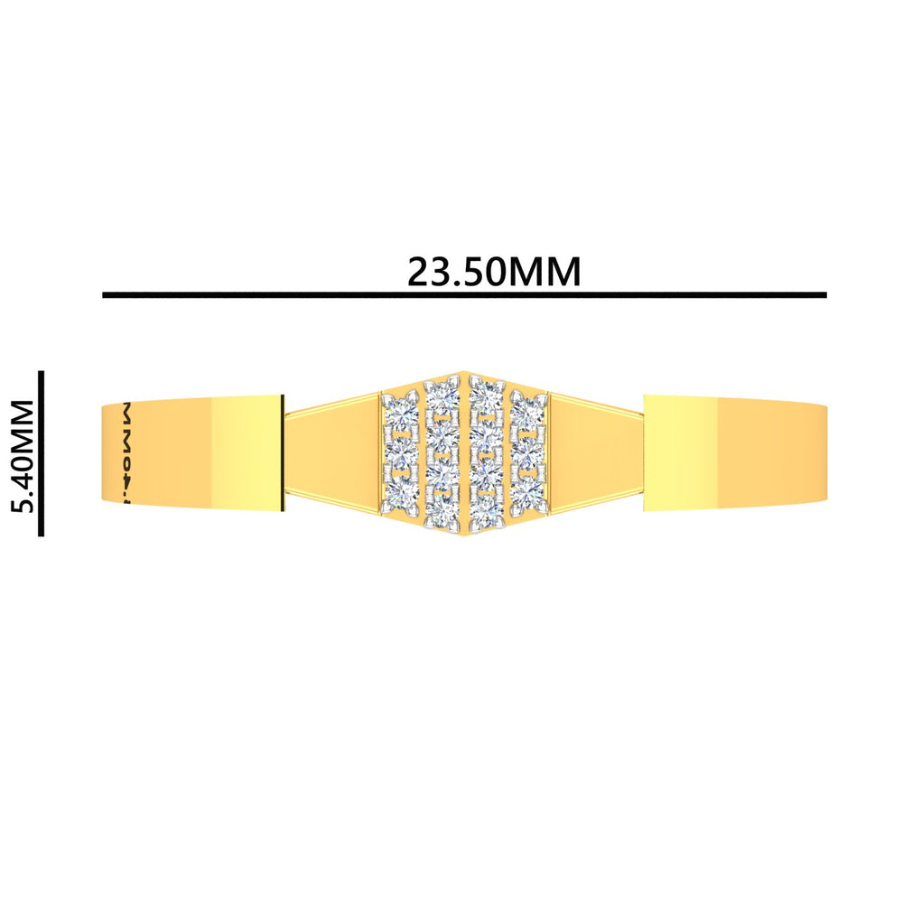 Linear Crown Diamond Ring