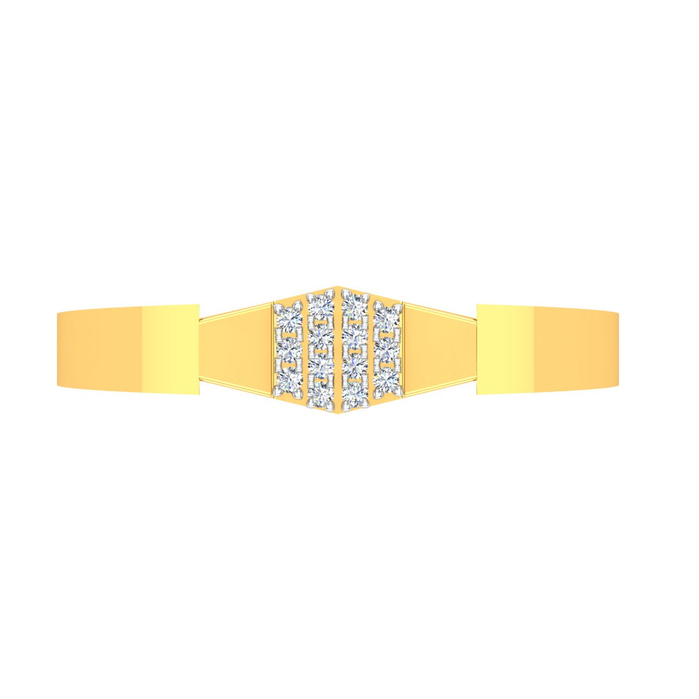 Linear Crown Diamond Ring